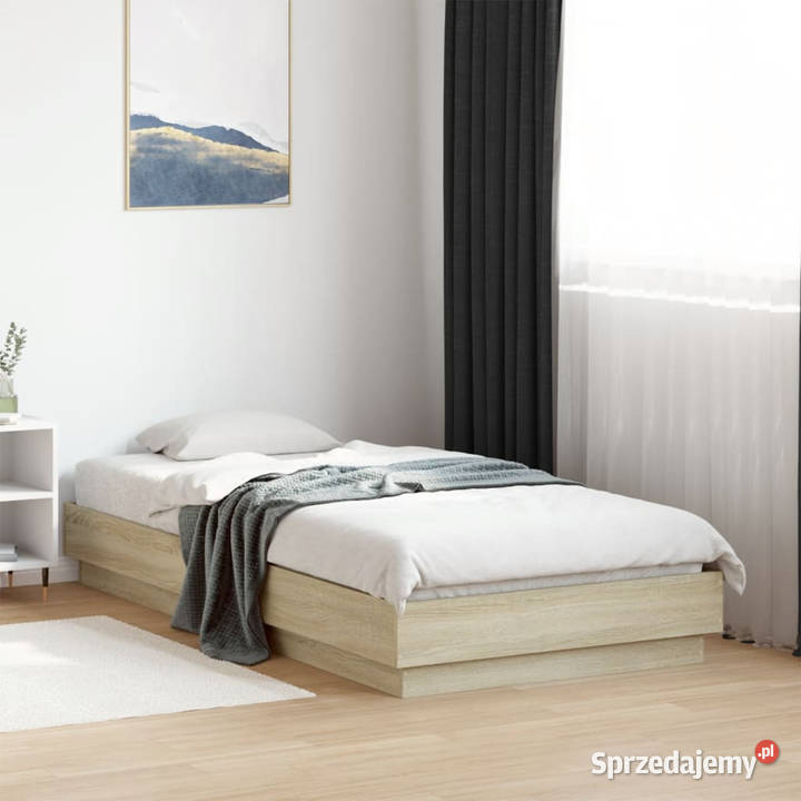 Rama łóżka z oświetleniem LED dąb sonoma 90x190 Warszawa sprzedam