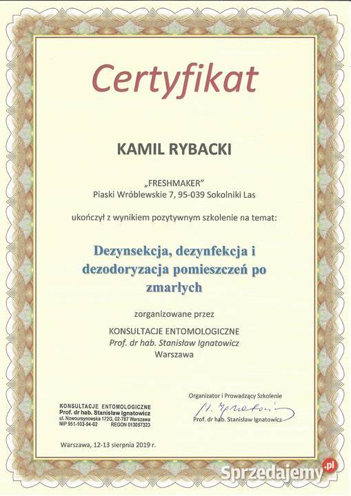 Ozonowanie i dezynfekcja miejsc Wirusów Łódź