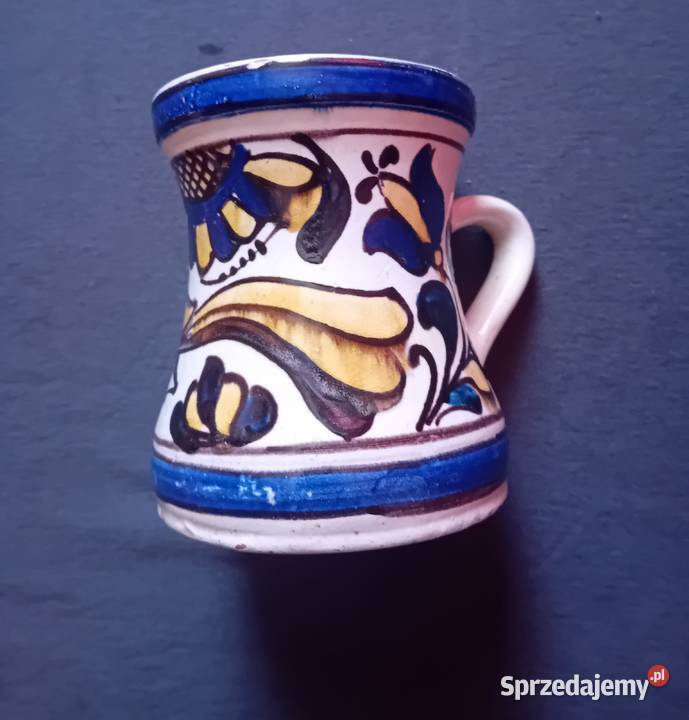 Ceramiczny kubek kufel Korond Rumunia malował Koźminek sprzedam