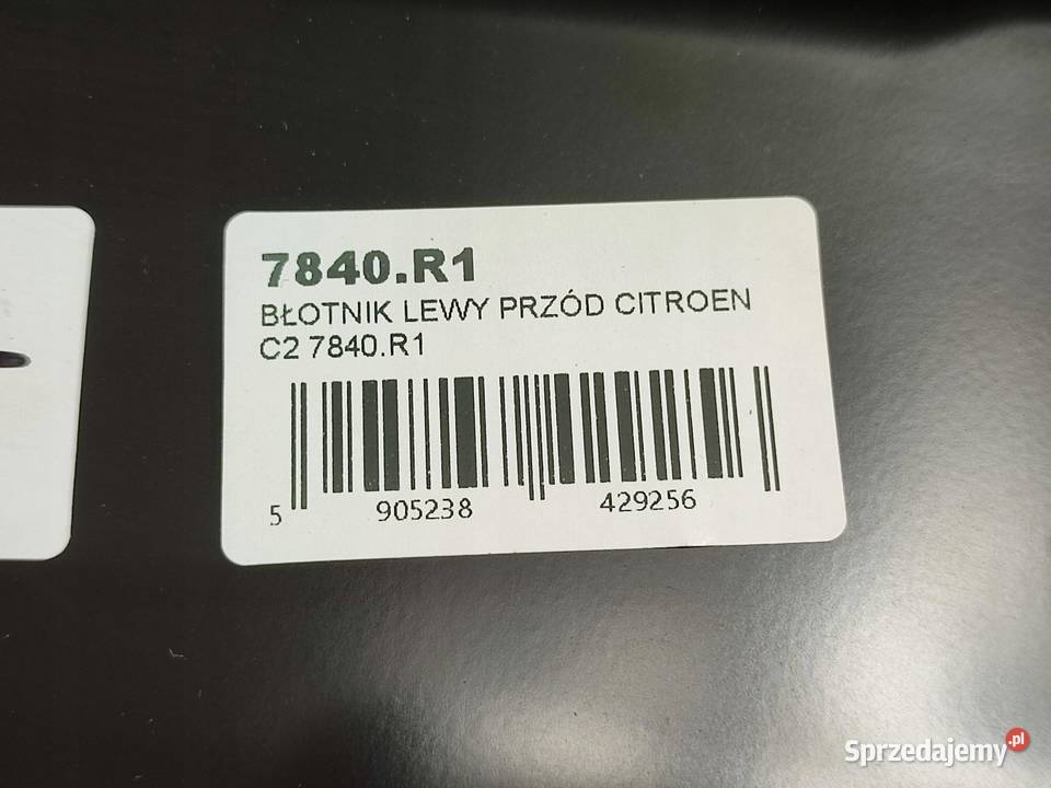 BŁOTNIK LEWY PRZÓD CITROEN C2 JM 2003 7840R1 OEM