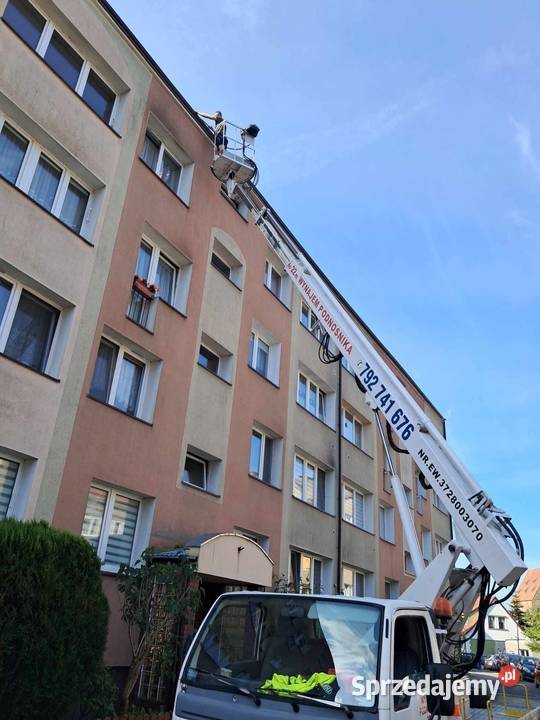 Roboty wysokościowe Mycie Czyszczenie Zwyżka Mycie elewacji i prace wysokościowe