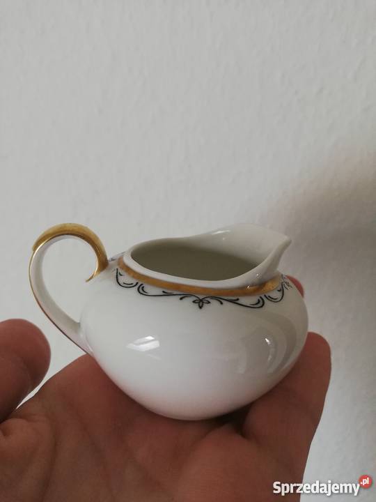 Cukiernica i mały mlecznik porcelana małopolskie Gorlice