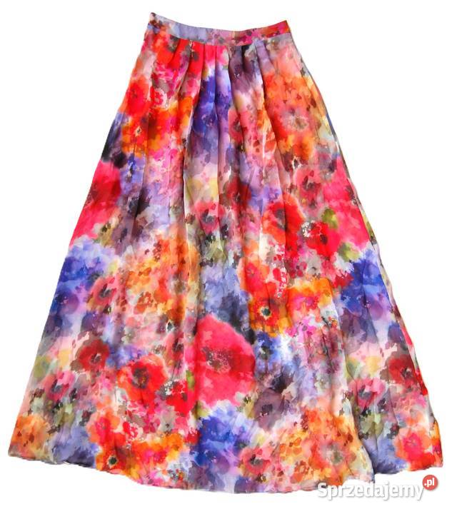 Letnia zwiewna spódnica maxi Mohito 34 XS kwiaty sprzedam