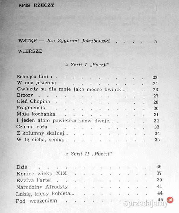 Poezje wybrane Kazimierz Tetmajer lubelskie Chełm sprzedam