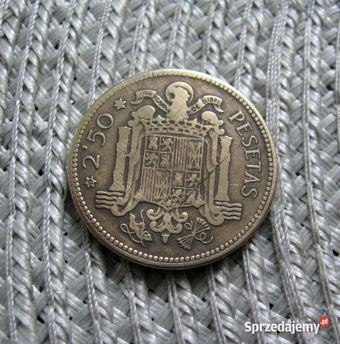 Hiszpania 25 Pesetas 1953r Gen Franko Antyki, Sztuka, Kolekcje Kalisz