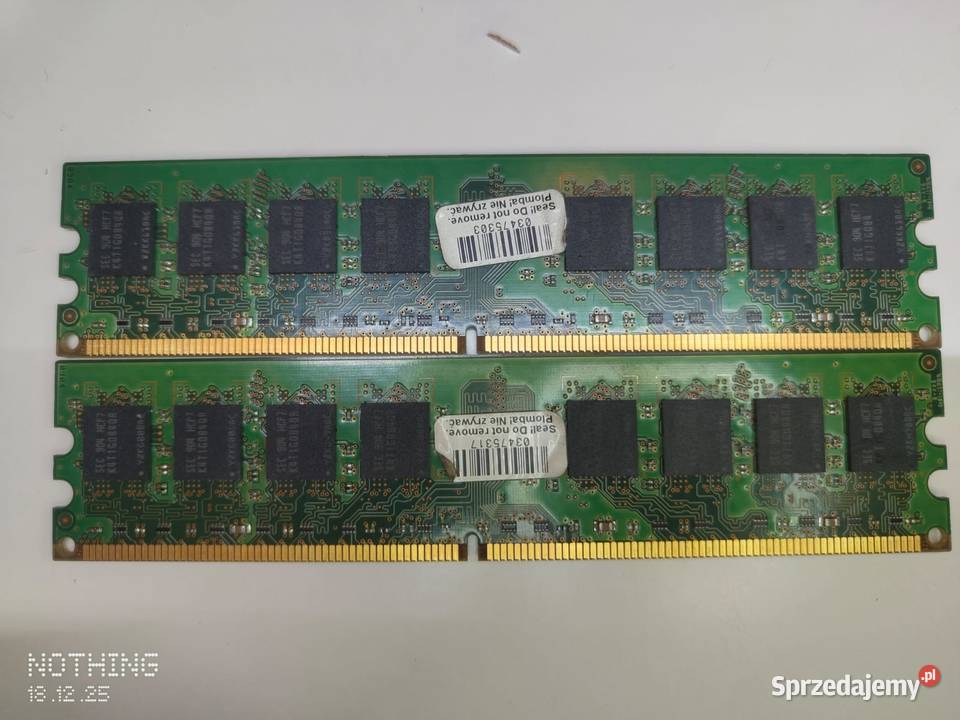 SAMSUNG 2GB6400U DDR2 Pojemność 4GB wielkopolskie Swarzędz