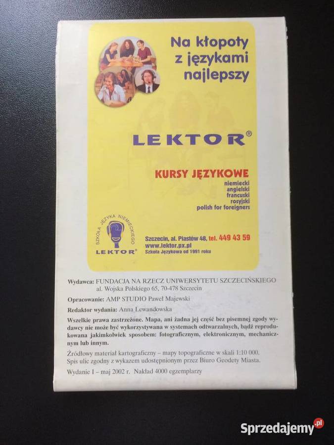 207 Uniwersytecki Plan Miasta Szczecina Antykwariat Antyki, Sztuka, Kolekcje Szczecin