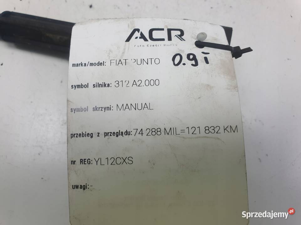 CEWKA ZAPŁONOWA Fiat Punto 09 T TwinAir lubelskie Rudka