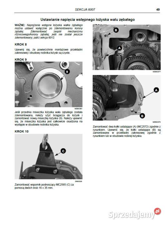 Instrukcja napraw obsługi katalog części do SAME pomorskie sprzedam
