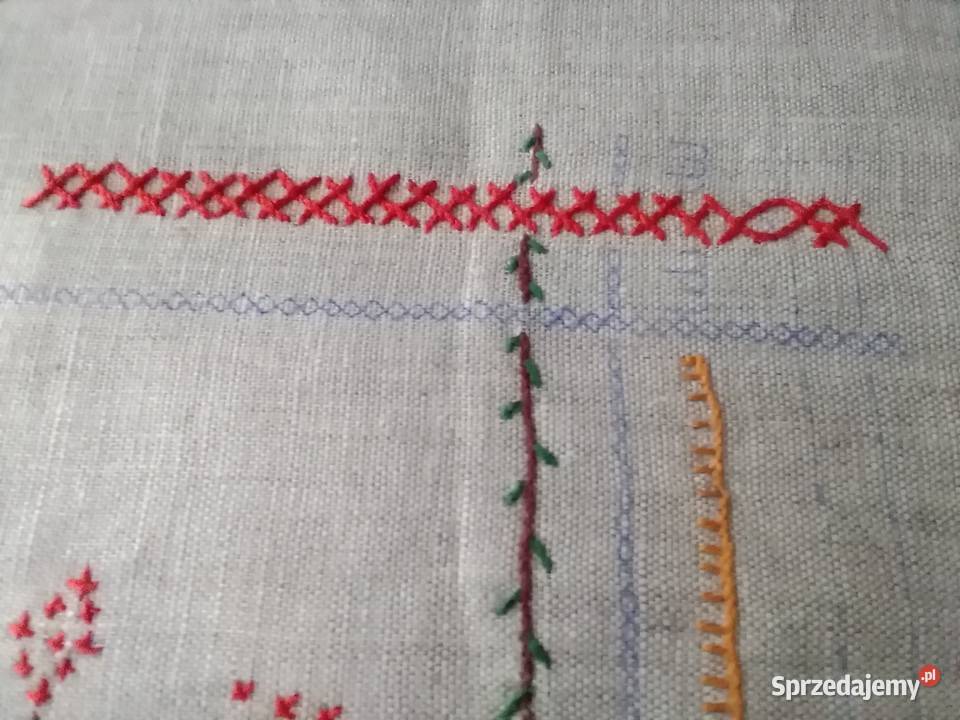 Serwetki lniane z szablonem do haftu Łódź sprzedam