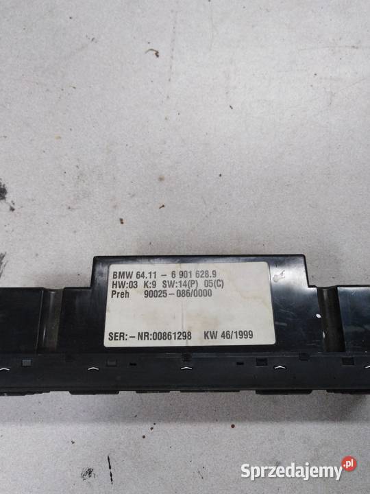 Panel klimatyzacji dwustrefowej bmw e39 Rok produkcji 1999 Mieroszyno sprzedam