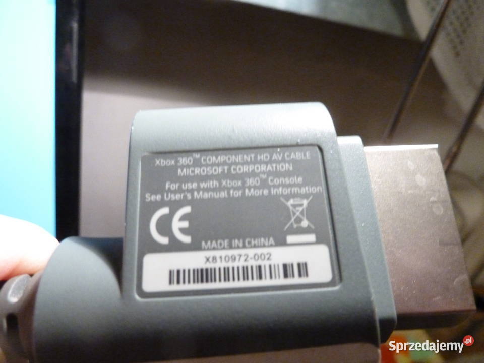 Kabel komponentowy do konsoli do gier Xbox 360 mazowieckie sprzedam