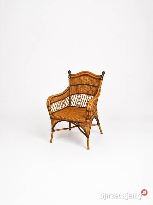 Unikalny Fotel Wiklinowy Rattanowy Styl Vintage Poddębice