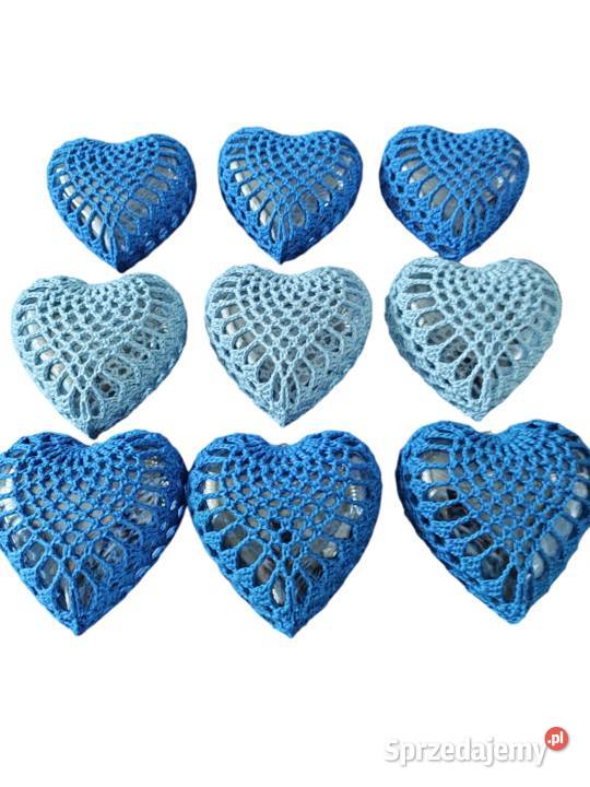 Serca szydełkowe na choinke Ropczyce