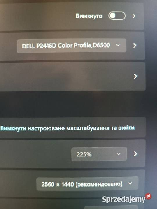 2K Monitor 25601140 24 60 Hz Dell P2416D Warszawa