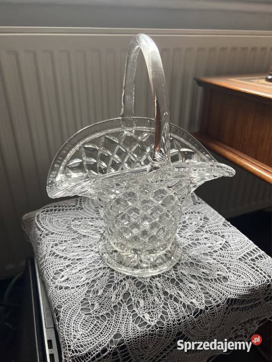 Koszyk szkło stary kryształowy antyk śląskie Zabrze