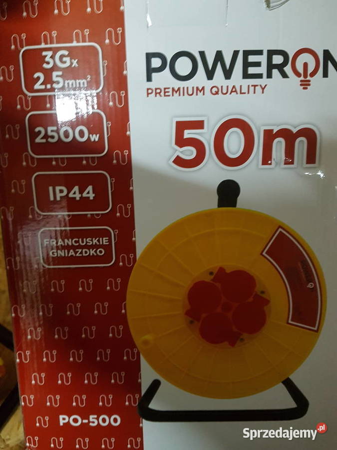 Przedłużacz bębnowy 50m kabla 3x 25mm na bębnie Głogowa
