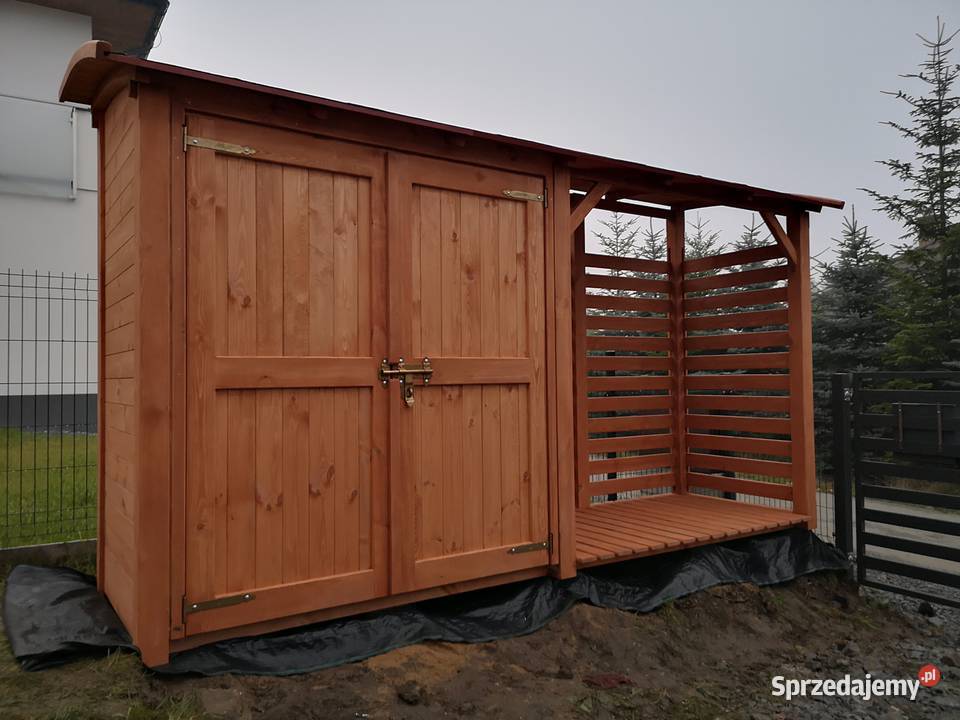 Drewutnia 195x11mdomek 2x11m z dachem łukowym Kalety sprzedam