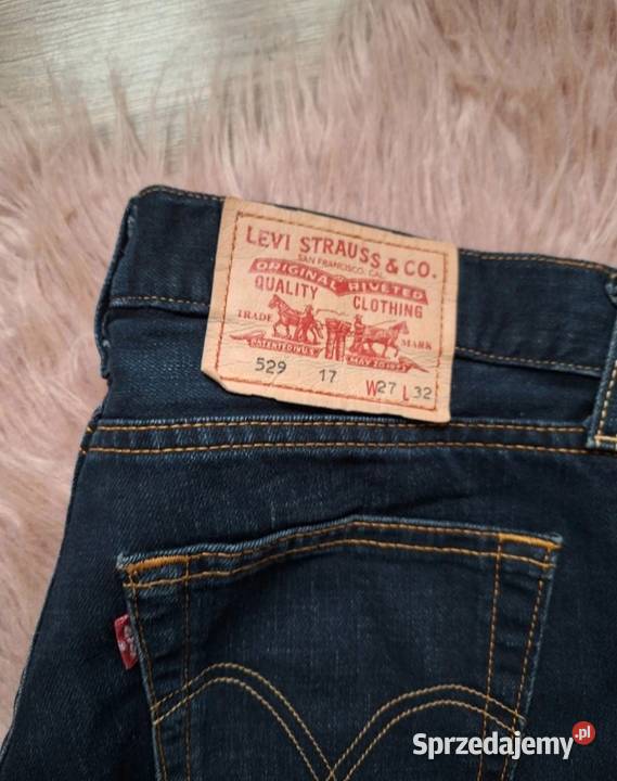 Świetne spodnie ciemny jeans w27 l32 szerokie Rozmiar M Kraków