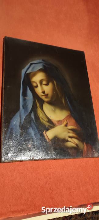 Obraz Matki Bożej Maryi 19 wiek Malarstwo Zduny