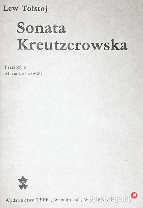 Sonata Kreutzerowska Lew Tołstoj