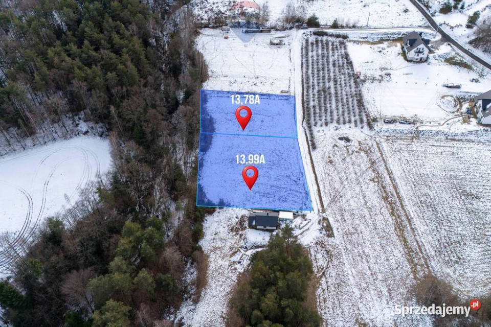 Działka budowlanorekreacyjna Kamionna 1399 ar utwardzona