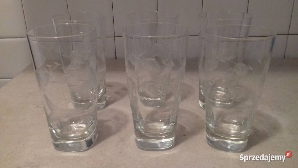 Szklanki wysokie kryształowe Vintage do przezroczysty Szklanki i kufle Kraków sprzedam