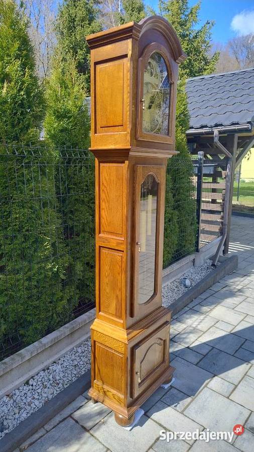 Zegar stojący w skrzyni dębowej Iwonicz-Zdrój sprzedam