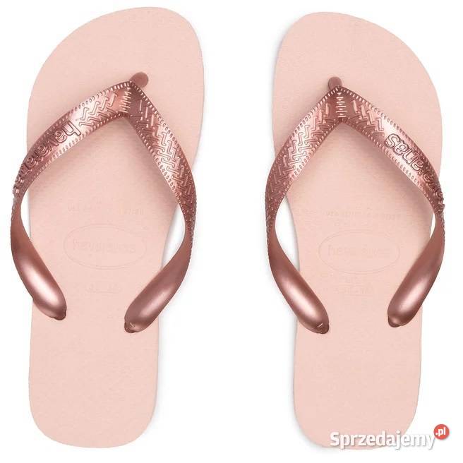 2728 Havaianas Klapki Plażowe różowe złoto śląskie Szczerbice sprzedam