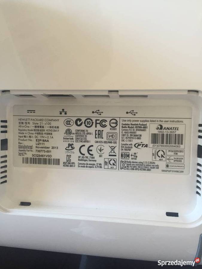 Komputer Tablet HP Slate 21 sprzedam