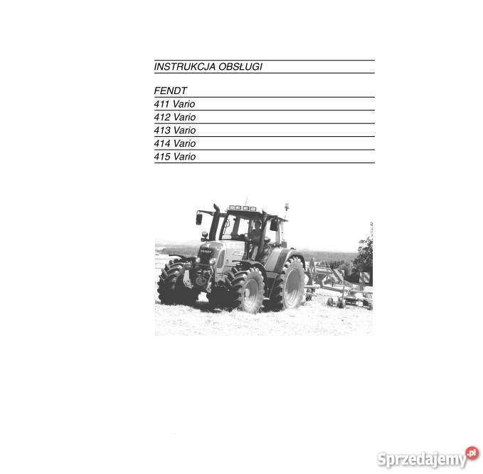 Instrukcja obsługi FENDT 411 412 413 414 415