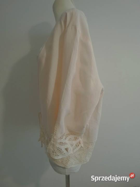 Marynarka Lniana Len Wiskoza Kimono Blezer Łomża
