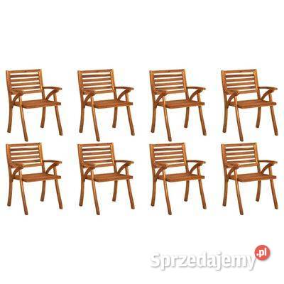 vidaXL Krzesła ogrodowe 8 lite drewno Meble ogrodowe Warszawa sprzedam