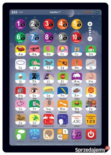 Tablet Edukacyjny dzieci 45 programów język Lubin