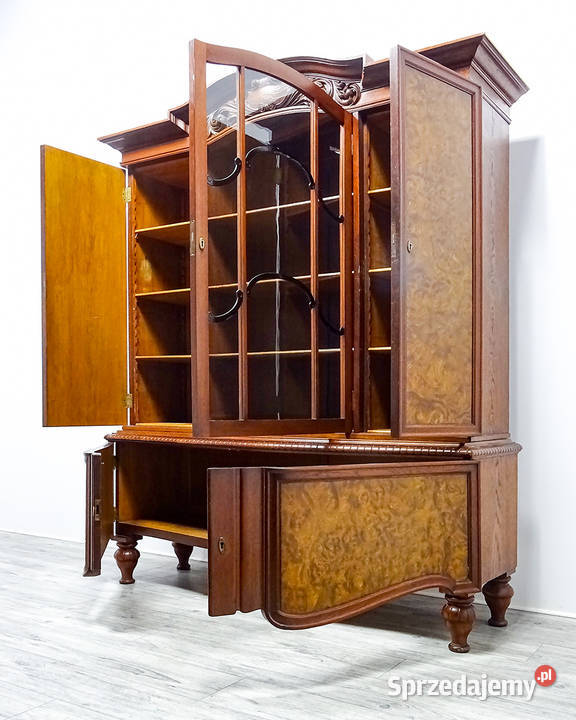 WITRYNA BIBLIOTEKA przeszklona SZPROSY CZECZOT 204cm Szafy, regały, półki Kalisz