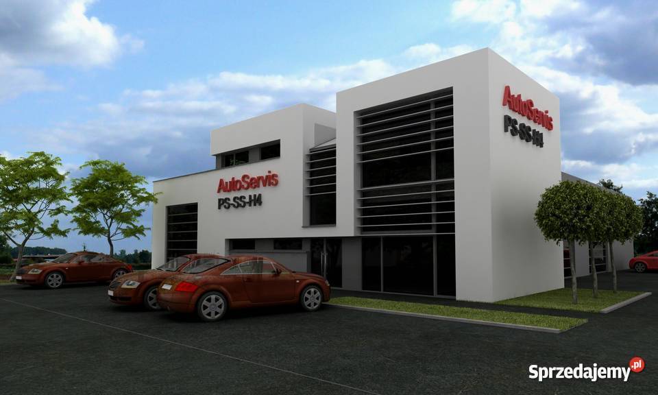 warsztat samochodowy pawilon projekt