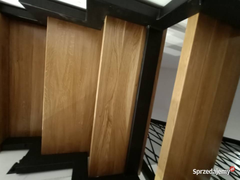 Schody metalowe drewno dąb Radomsko