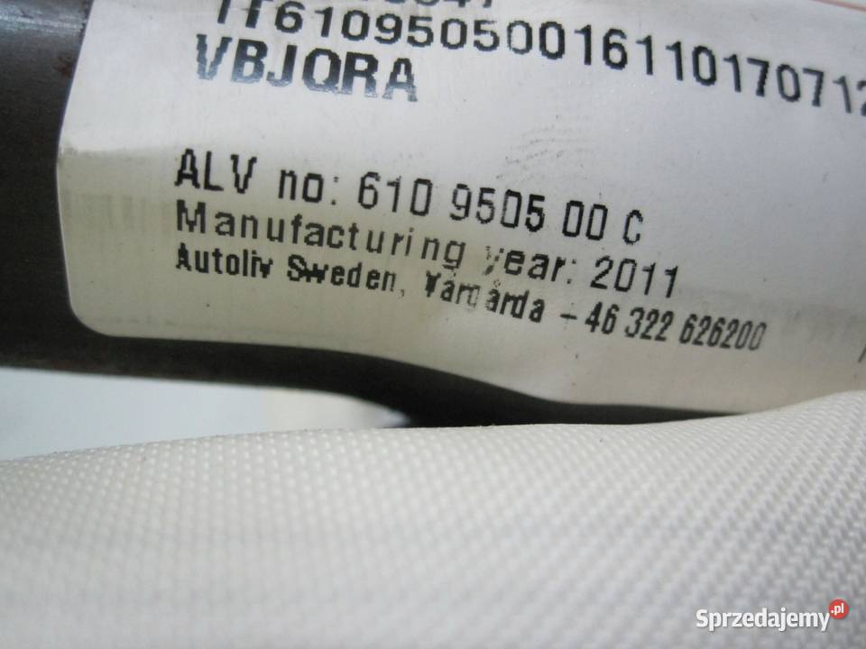 VOLVO S60 II 11r AIRBAG kurtyna prawa 30780647
