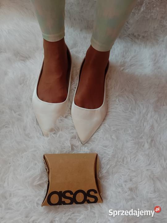 44 UK 11 ASOS Design Ekskluzywne białe baleriny małopolskie Kraków sprzedam