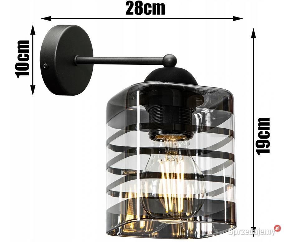 Kinkiet SZKLANA LAMPA ŚCIENNA LOFT
