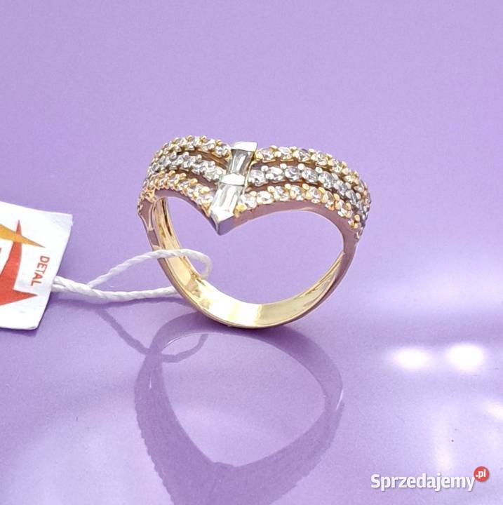 25 Pierścionek r17 Złoty pr585 Glamour Z996 wielkopolskie Poznań