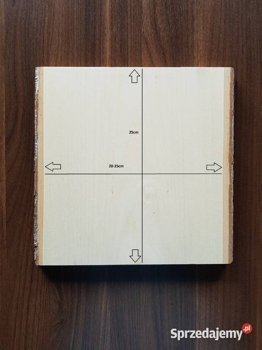 Deska lipowa z korą 25x225x25 rzeźba ikony łódzkie Łódź