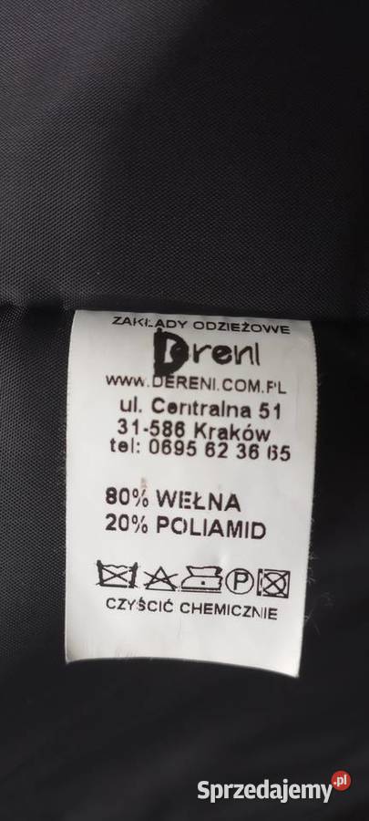 Płaszcz męski czarny Kraków sprzedam