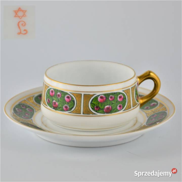 Secesyjna filiżanka mocca Lettin Baensch Porcelana i szkło Warszawa