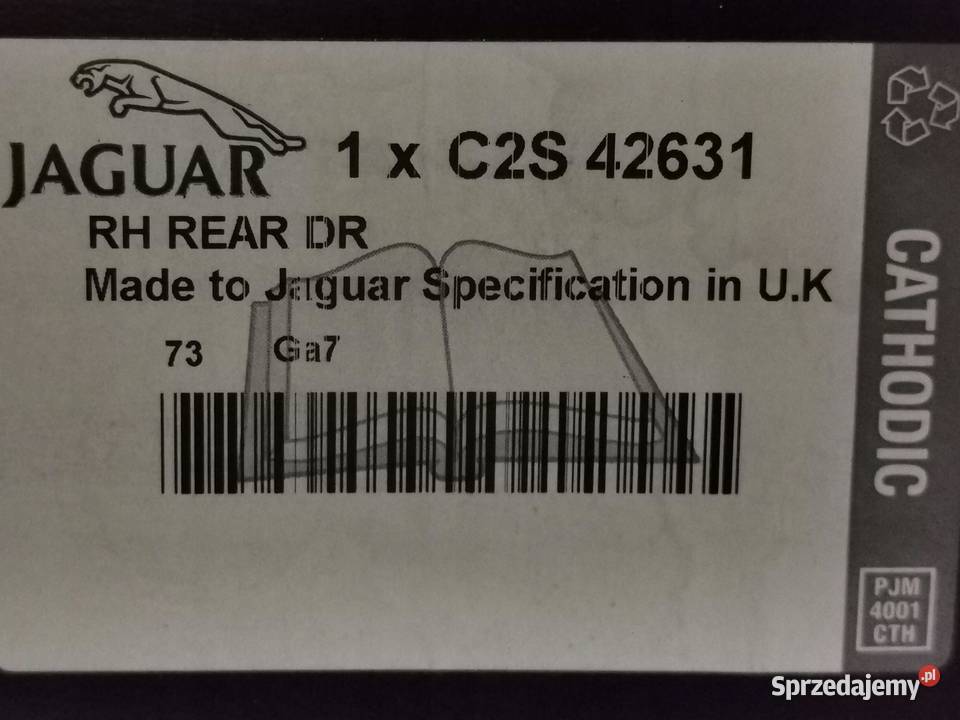 DRZWI PRAWY TYŁ JAGUAR XTYPE 20012010 ORYGINAŁ lubelskie