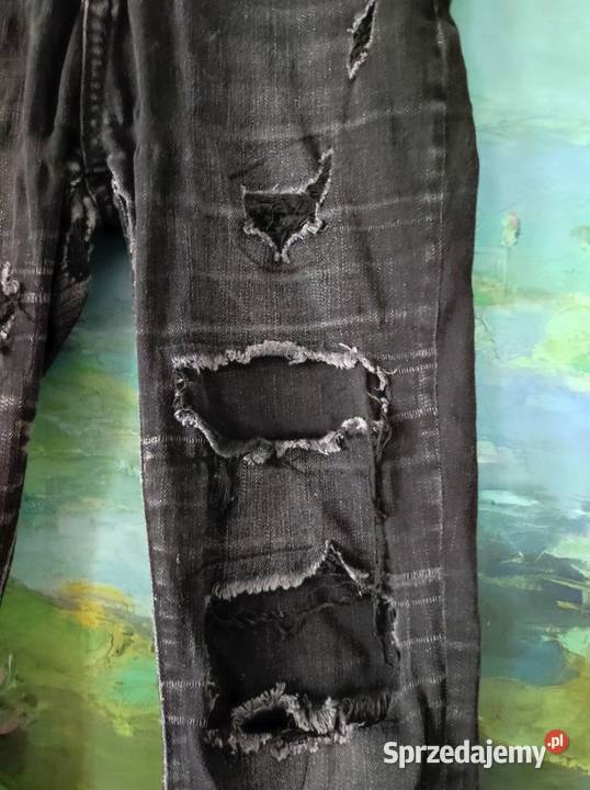 spodnie z dziurami poszarpane Denim Live modne Kielce