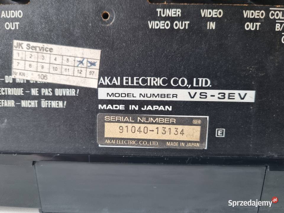 Video magnetowid VHS AKAI VS3EV 1983 Solnica