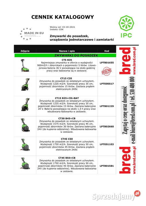 IPC CT110 akumulatorowa myjka do posadzek z Bytów