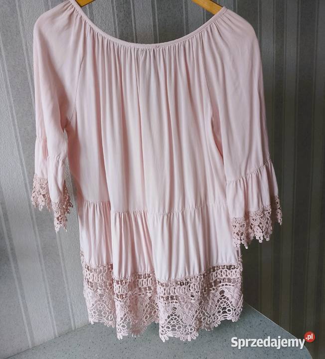 Bluzka w stylu boho Oversize różowy opolskie Opole