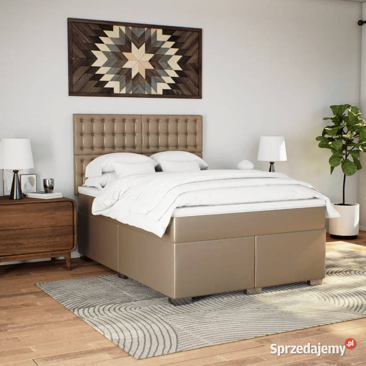 Łóżko kontynentalne z materacem cappuccino 150cm Warszawa